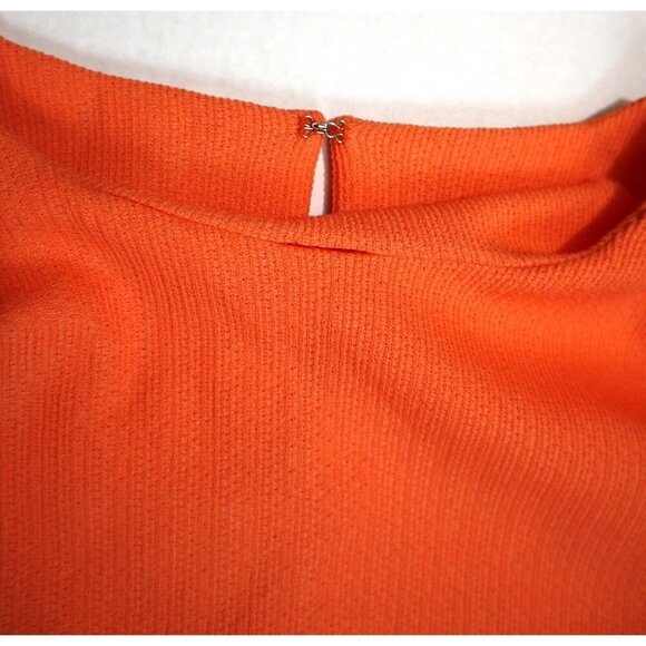 VINTAGE WOMEN'S BRIGHT ORANGE DROP WAIST DRESS - SIZE XL - Picture 2 of 5